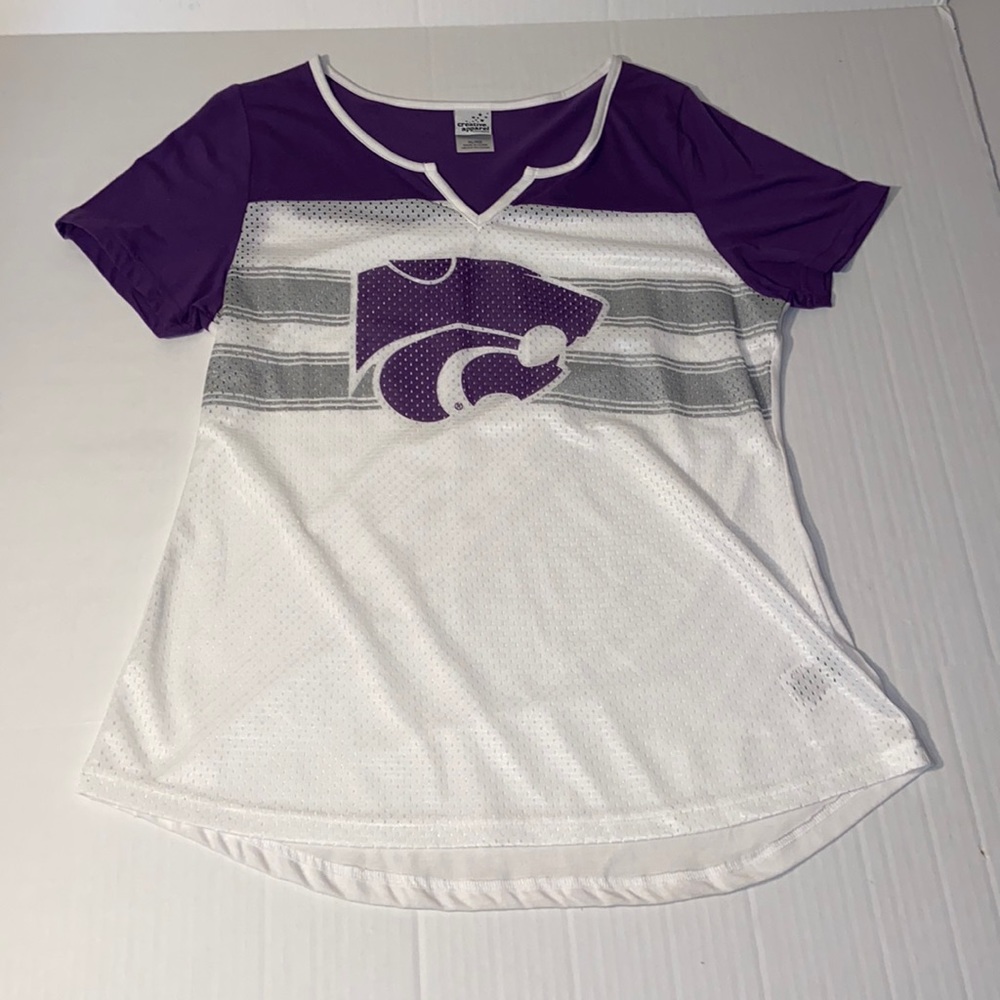 Creative Apparel Women’s Size XL Short Sleeve KSU Wildcats V-Neck T-Shirt